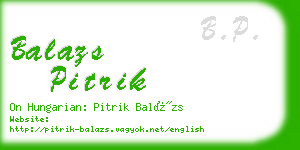 balazs pitrik business card